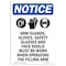 Signmission OSHA Notice Sign, Arm Guards Gloves With Symbol, 10in X 7in Aluminum, 7" W, 10" H, Portrait OS-NS-A-710-V-10176 - alternate 1